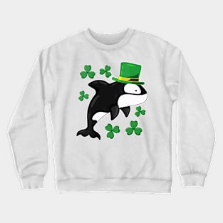 Orca Whale St Patricks Day Saint Patricks Day Crewneck Sweatshirt